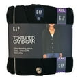 thumbnail image 1 of GAP Women's Long Sleeve Cozy Relaxed Fit Button Up Textured Cardigan (True Black, XS), 1 of 1
