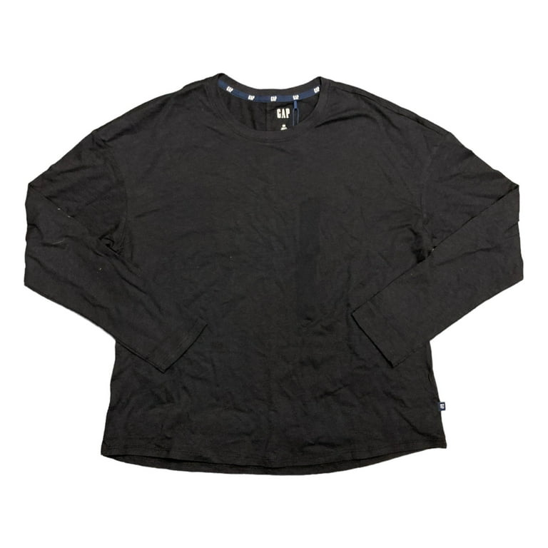 GAP Women's Long Sleeve Lightweight Crew Neck Slub Jersey