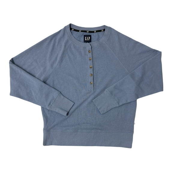 GAP Women's Long Sleeve Henley French Terry Sweatshirt (English Manor, XL)