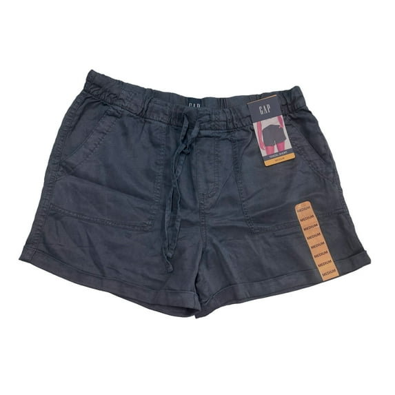 GAP Women's Lyocell Drawstring Pull-On Tencel Cuffed Hem Short (Midnight, S)