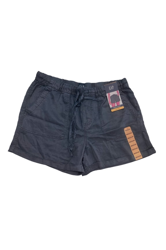 Women's Lyocell Drawstring Pull-On Tencel Cuffed Hem Short (Midnight, XXL)