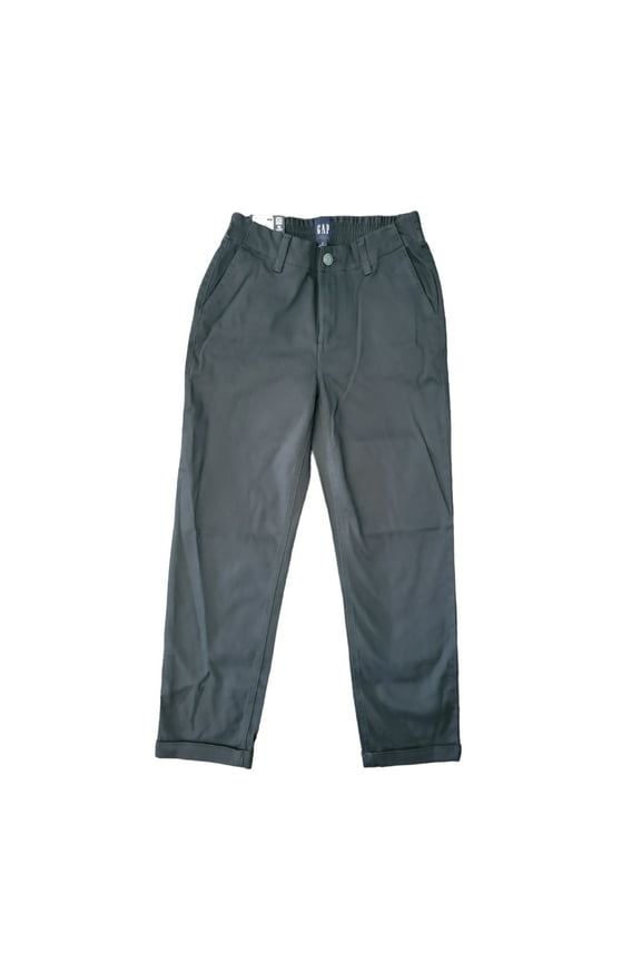 Women's Relaxed Fit Stylish Comfortable Classic Cuffed Twill Pant (True Black, 8)