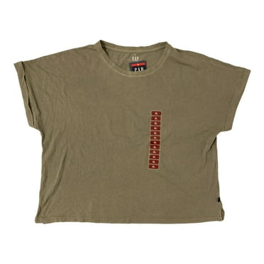 GAP Women's Short Sleeve Relaxed Fit Washed Fashion Tee (Vetiver, XL)