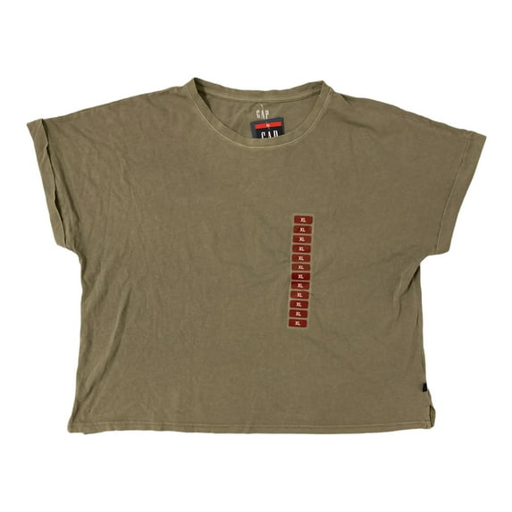 GAP Women's Short Sleeve Relaxed Fit Washed Fashion Tee (Vetiver, XL)