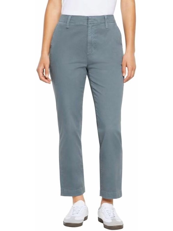 Women's Slim Ankle Pants, Cotton Business Casual Pants for Women - Blue, Size 16