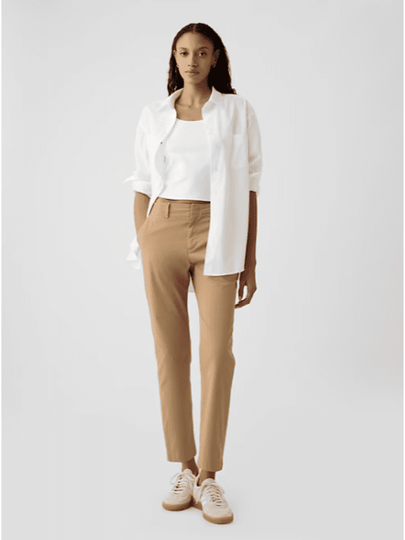 Women's Slim Ankle Pants Tan Size 10