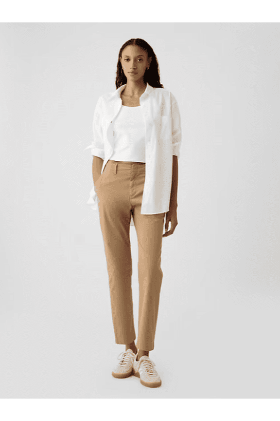 Women's Slim Ankle Pants Tan Size 10