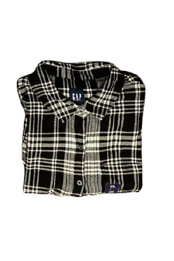 Women's Soft Button Down Long Sleeve Boyfriend Flannel Shirt (Knight, S)