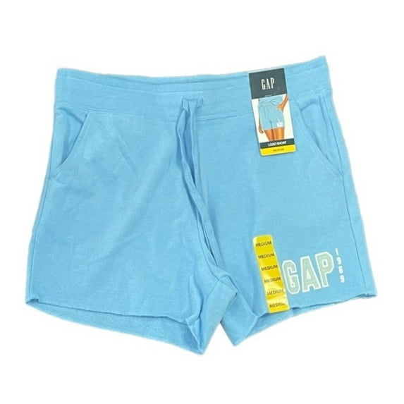 GAP Women's Soft Pull On Drawstring Logo 4" Inseam Short (Della Robbia Blue, XXL)