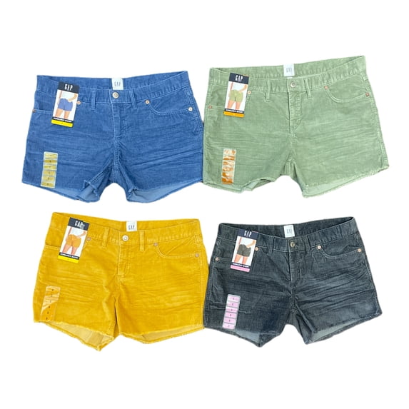 GAP Women's Super Soft 3.5" Inseam Corduroy Shorts w/ Raw Edge Hem (Moss, 16)