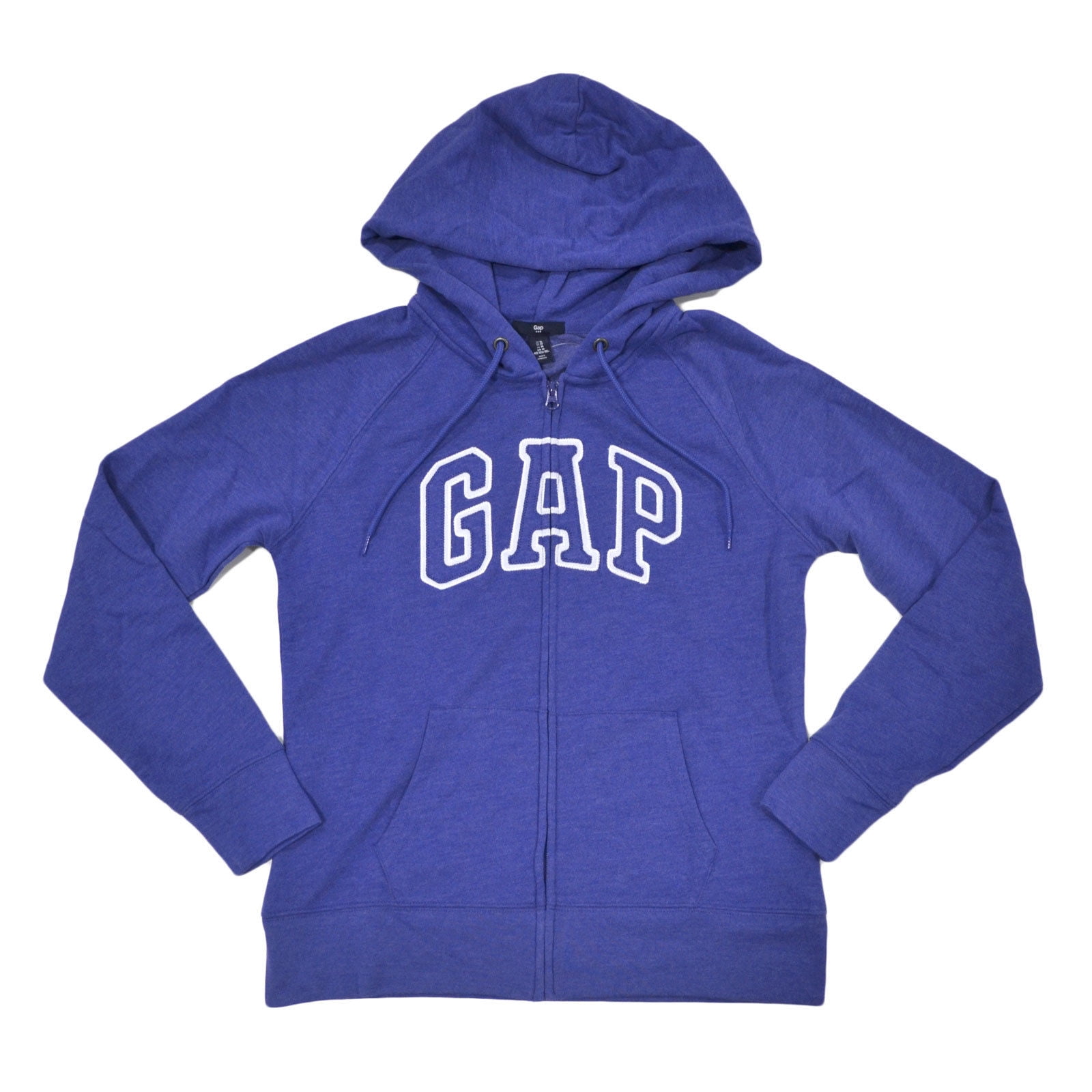 GAP Womens Fleece Arch Logo Full Zip Hoodie (XXL, Heather Blue) -  Walmart.com