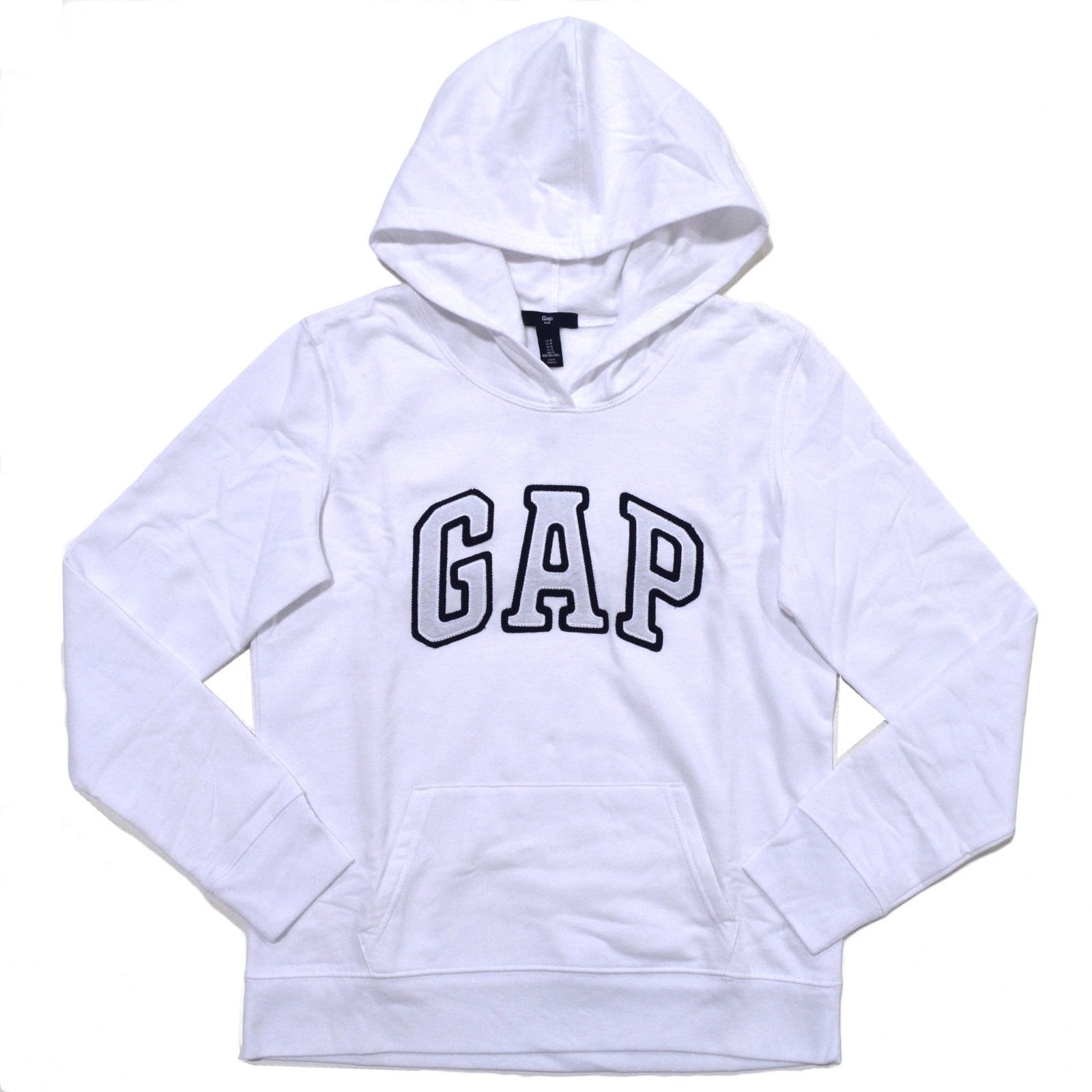 GAP Womens Fleece Arch Logo Pullover Hoodie (S, Bright White) - Walmart.com