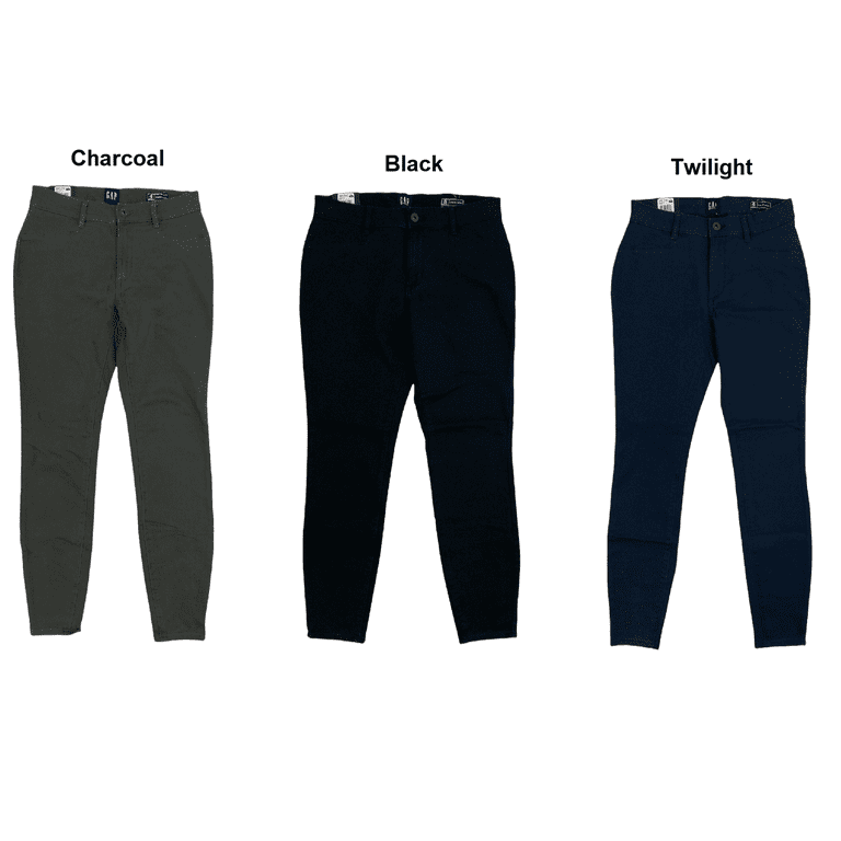 Gap Women s Mid Rise Stretch Skinny Casual Button Closure Pants Twilight 10
