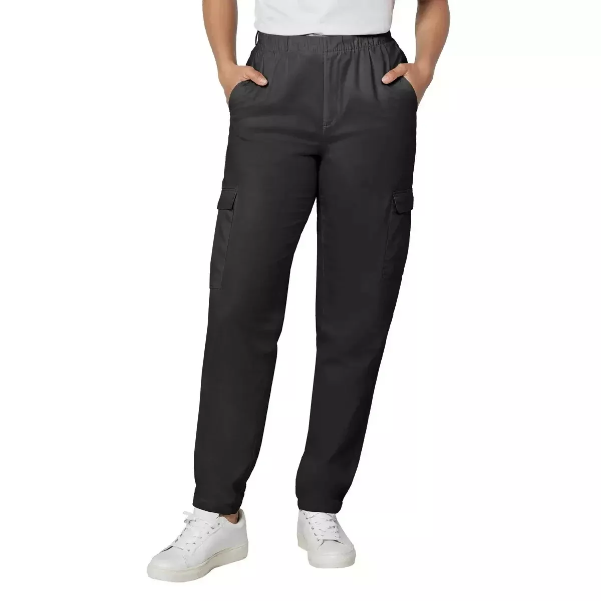 Womens Twill Cargo Pant Black XL
