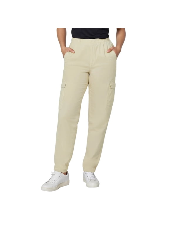Women's High Rise Twill Cargo Pant, Tan, X-Large