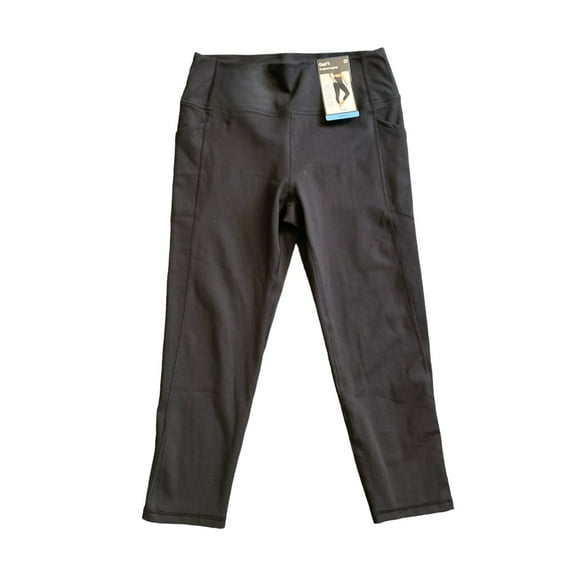 GAPFit Ladies Stretch High Waist Moisture Wicking Cropped Legging (True Black, M)