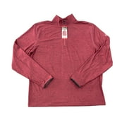 GAPFit Men's Mockneck Stretch Knit Long Sleeve Active Half Zip Pullover (Windsor Wine, L)