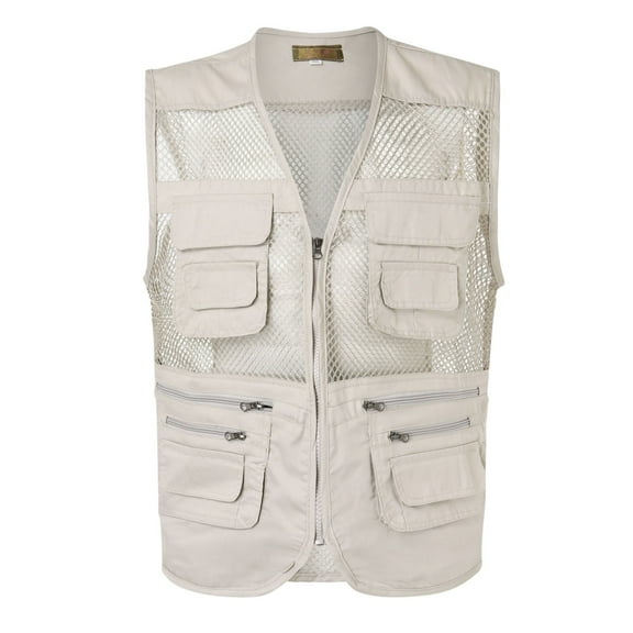 GAQLIVE Mens Summer Photography Tour Fishing Multi Pocket Vest Vest