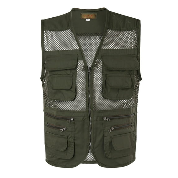 GAQLIVE Mens Summer Photography Tour Fishing Multi Pocket Vest Vest