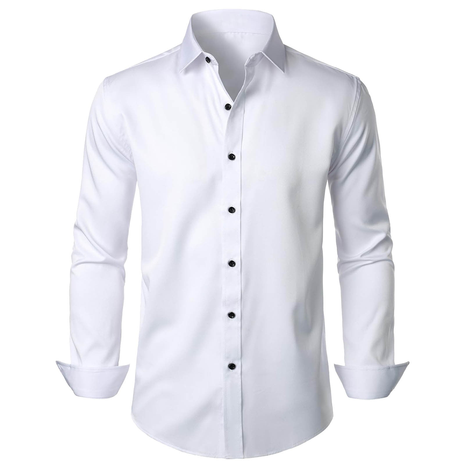 GAQLIVE Slik Social Dress Shirts For Men Male Stretch Dress Shirts ...
