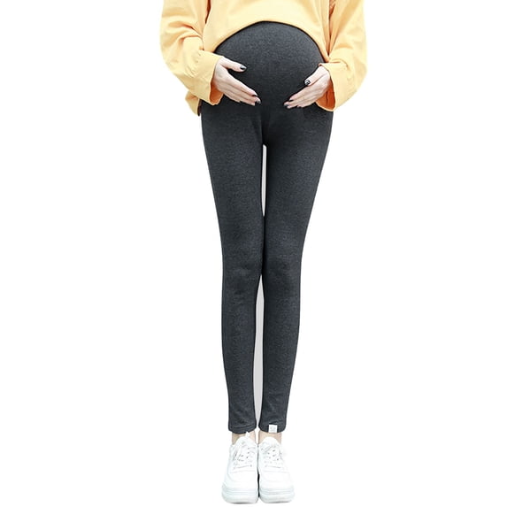 GAQLIVE Women Plus Size Maternity Wear Belly Pants Ninth Pants Pregnant Leggings Soft Stretch Casual Bottoms A 4XL