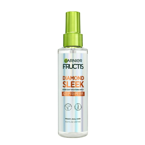Garnier Fructis Diamond Sleek Shine Spray for Frizzy and Dry Hair, 4.6 fl oz