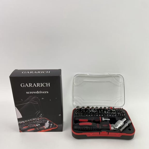 GARARICH Manually operated hand tools, namely, screwdrivers,Magnetic Ratcheting Wrench and Electronics Precision Screwdriver Set, (Pack of 1), Red