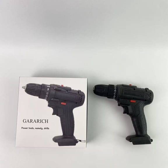 GARARICH Power tools, namely, drills,20V MAX Lithium lon Cordless Drill, Power Drill Set with 3/8-Inch Keyless Chuck (Black)