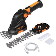 GARCARE 2 in 1 Grass Shears & Mini Hedge Trimmer, Cordless Handheld Bush Trimmer with 2000mAh Built-in Battery