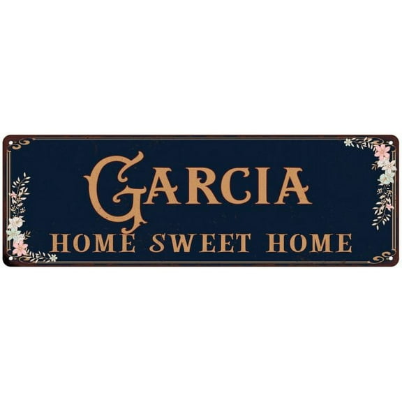 GARCIA Home Sweet Home Victorian Look 6x18 Metal Sign 106180046364