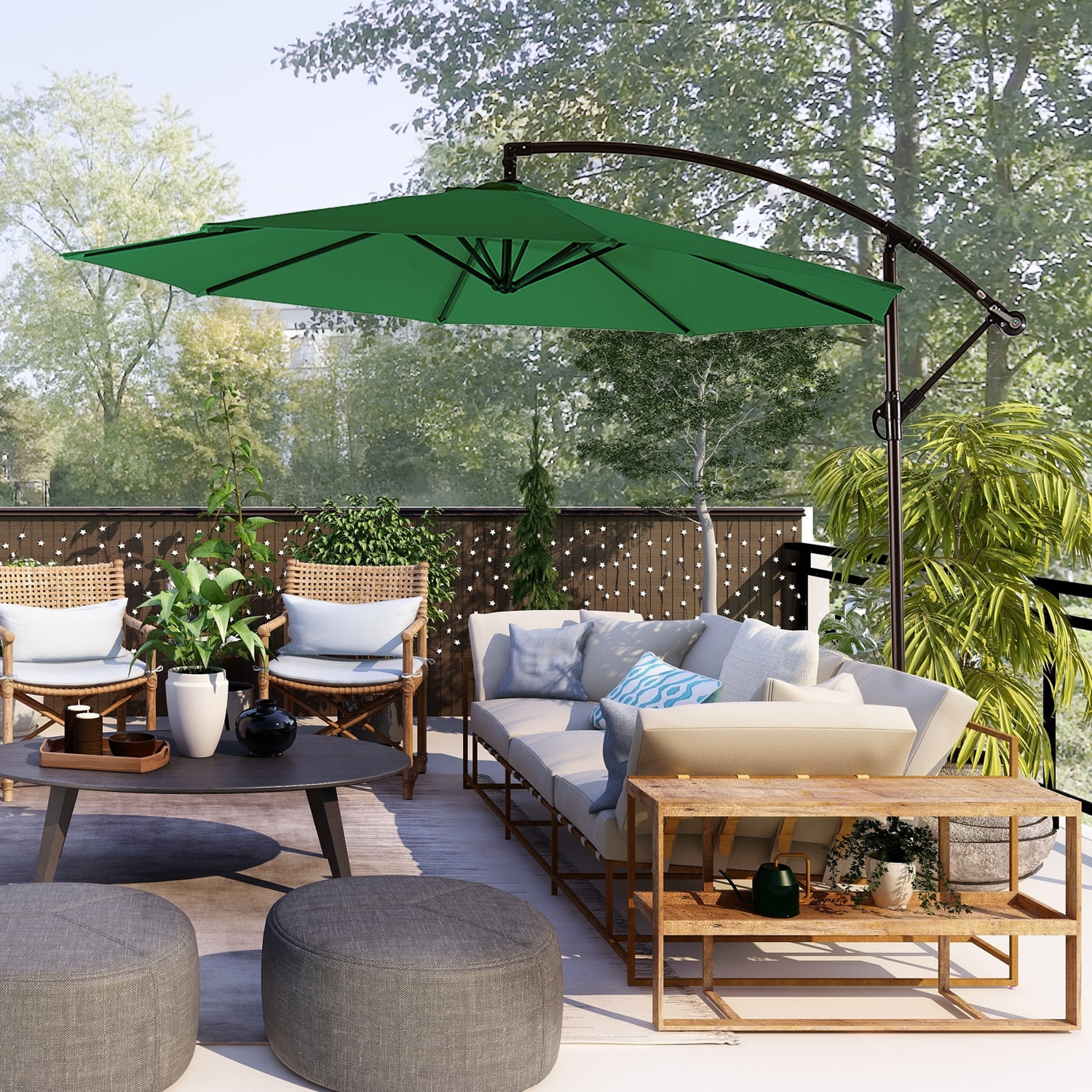 GARDEN 10 Ft Offset Cantilever Umbrellas for Patio Outdoor GARDEN 10 Ft Offset Cantilever Umbrellas for Patio Outdoor