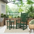thumbnail image 1 of GARDEN 2-Piece Set Classic Plastic Porch Rocking Chair with Round Side Table Included, Dark Green, 1 of 7