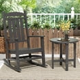 thumbnail image 1 of GARDEN 2-Piece Set Classic Plastic Porch Rocking Chair with Round Side Table Included, Gray, 1 of 8