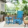 thumbnail image 1 of GARDEN 2-Piece Set Classic Plastic Porch Rocking Chair with Round Side Table Included, Pacific Blue, 1 of 7