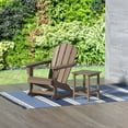 thumbnail image 1 of GARDEN 2-Piece Set Plastic Outdoor Rocking Chair with Square Side Table Included, Weathered Wood, 1 of 11