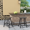 thumbnail image 1 of GARDEN 24" Inches Adirondack Plastic Outdoor Bar Stools (Set of 2), Gray, 1 of 7