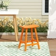 thumbnail image 1 of GARDEN 24" Inches Adirondack Plastic Outdoor Bar Stools for Patio, Orange, 1 of 6