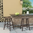 thumbnail image 1 of GARDEN 29" Inches Adirondack Plastic Outdoor Bar Stools (Set of 2), Dark Brown, 1 of 7