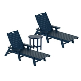 GARDEN Set of 2 Patio Outdoor Chaise Lounge Chair White Walmart