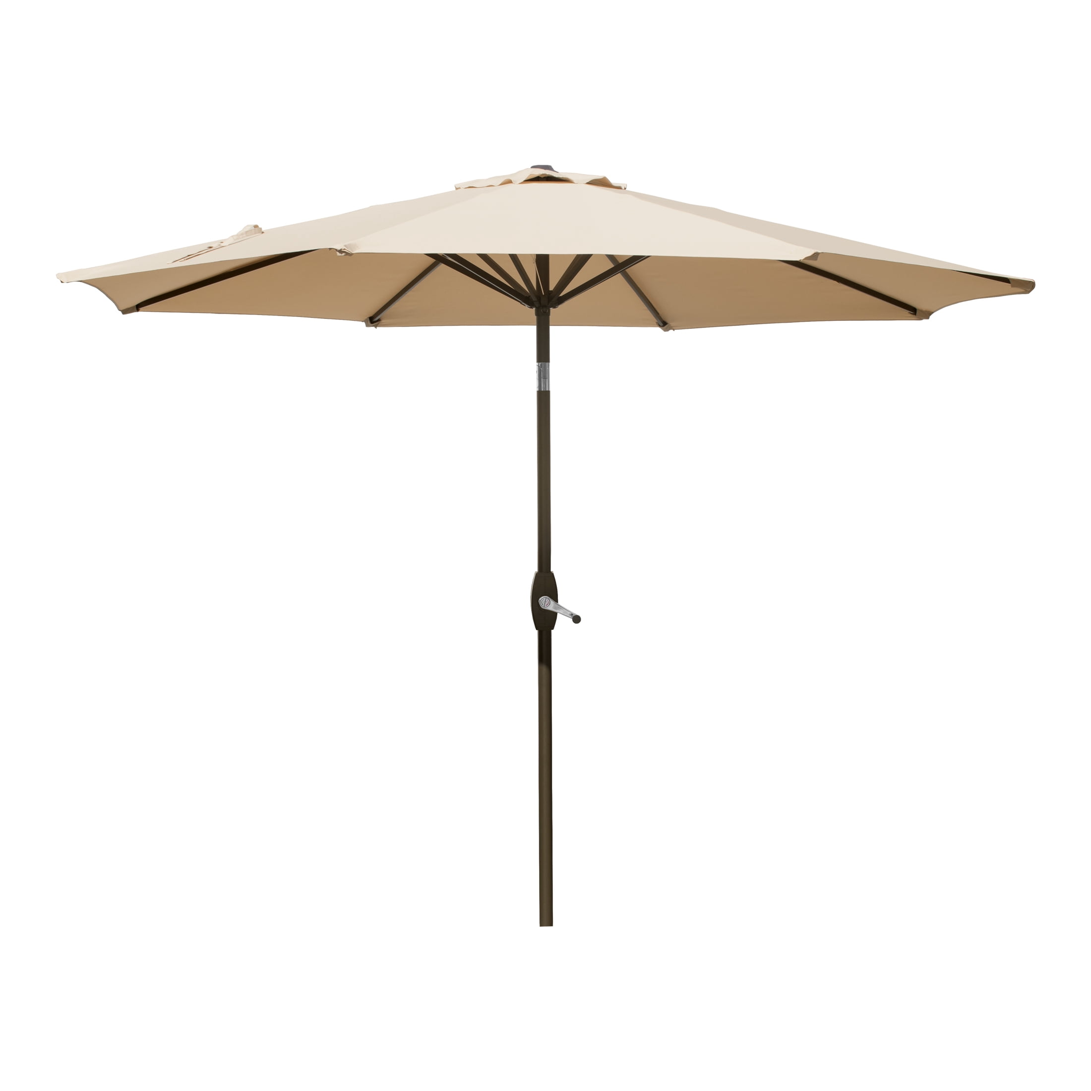 GARDEN 9 Ft Outdoor Patio Market Umbrella with Tilt & Crank Lift, Beige