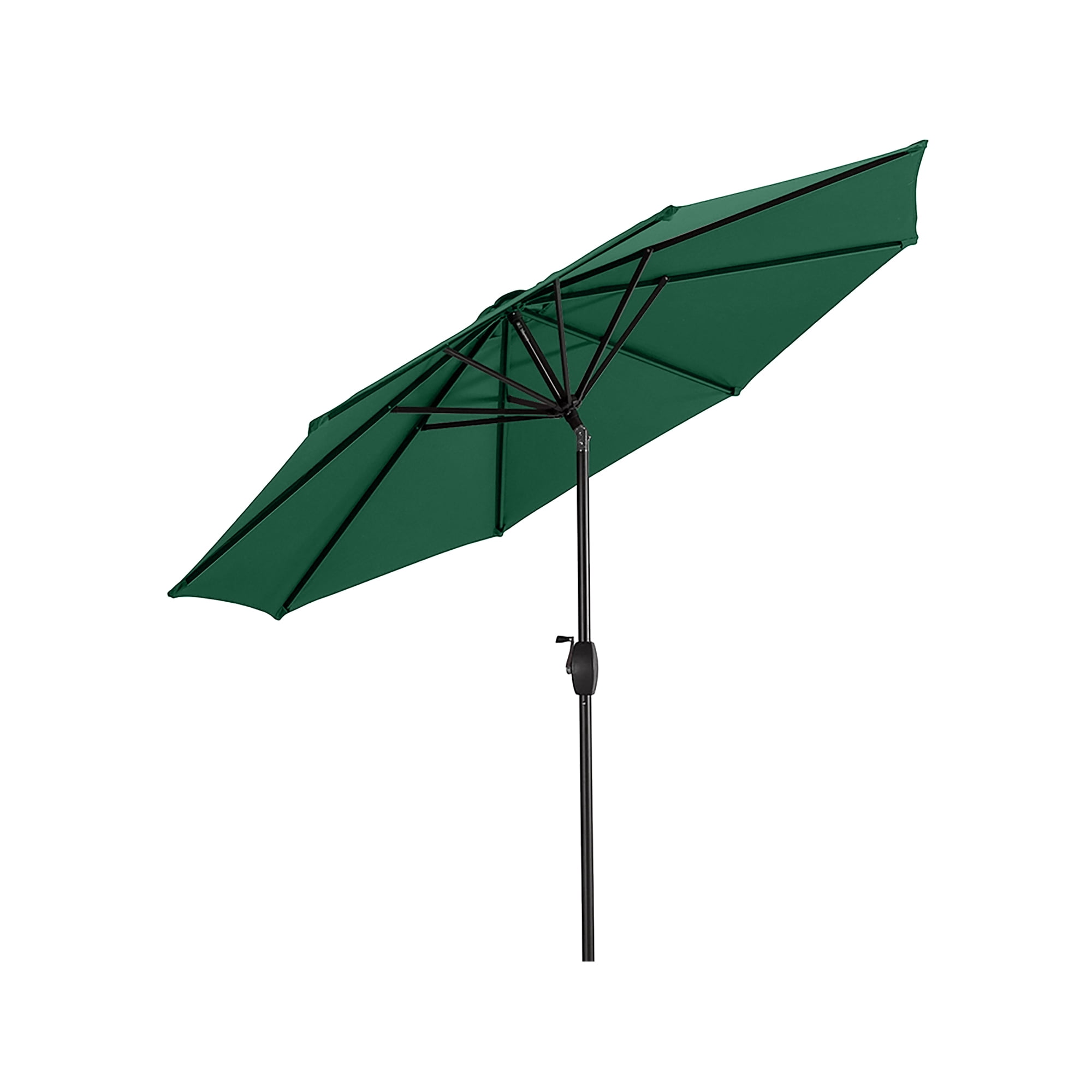 GARDEN 9 Ft Outdoor Patio Market Umbrella with Tilt & Crank Lift, Dark Green