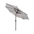 thumbnail image 1 of GARDEN 9 Ft Outdoor Patio Market Umbrella with Tilt & Crank Lift, Gray /White Stripe, 1 of 2