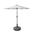 thumbnail image 1 of GARDEN 9 Ft Patio Solar Umbrella LED with Bronze Base Weight INCLUDED, White, 1 of 7
