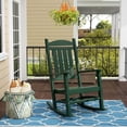 thumbnail image 1 of GARDEN Classic Plastic Adirondack Porch Rocking Chair, Dark Green, 1 of 8