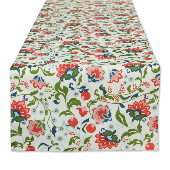 DII Garden Floral Print Outdoor Table Runner, 14x72"