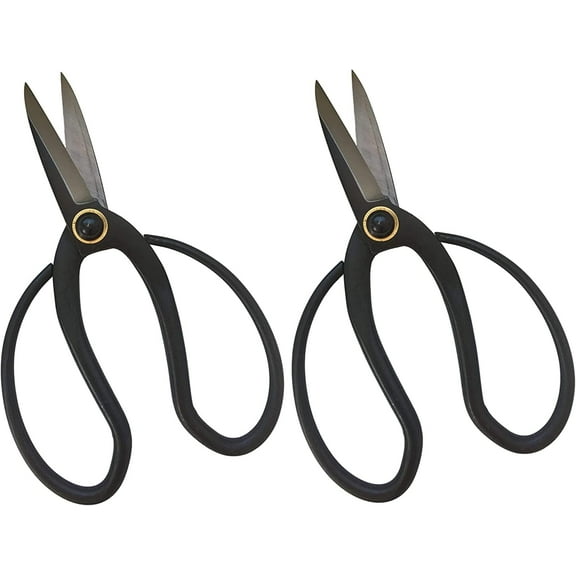 GARDEN GURU Professional Bonsai Scissors 180mm - Traditional Butterfly Bonsai Pruner Shear for Precise Trimming Pruning and Deadheading of Flowers Plants, Japanese Bonsai Garden Tools (2 Pack)