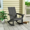 thumbnail image 1 of GARDEN Modern Plastic Outdoor Rocking Chair for Patio Porch, Gray, 1 of 9