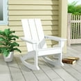 thumbnail image 1 of GARDEN Modern Plastic Outdoor Rocking Chair for Patio Porch, White, 1 of 11