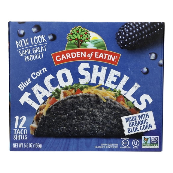 GARDEN OF EATIN - Organic Blue Corn Taco Shells - 5.5 oz, Case of 12