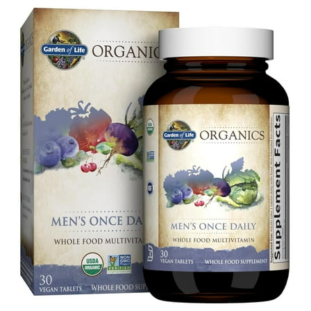 Garden of Life Organics Men's Once Daily, 30 Tablets